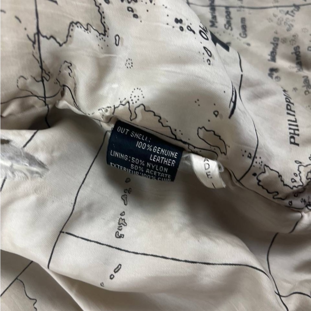 [139] Vintage Avirex Type G-1 Us
Navy Leather Bomber Jacket XL Size - Picture 6 of 8